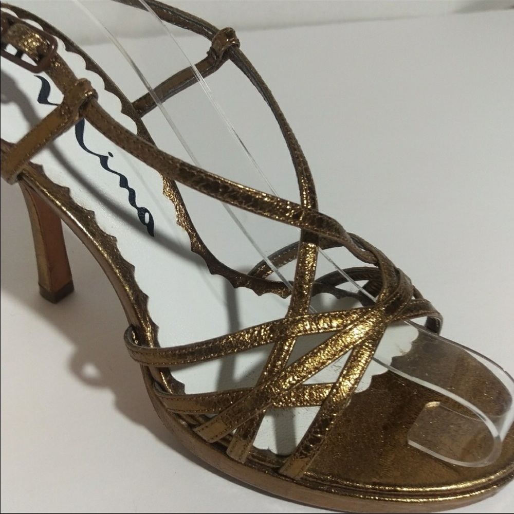Gold strappy Nina sandals